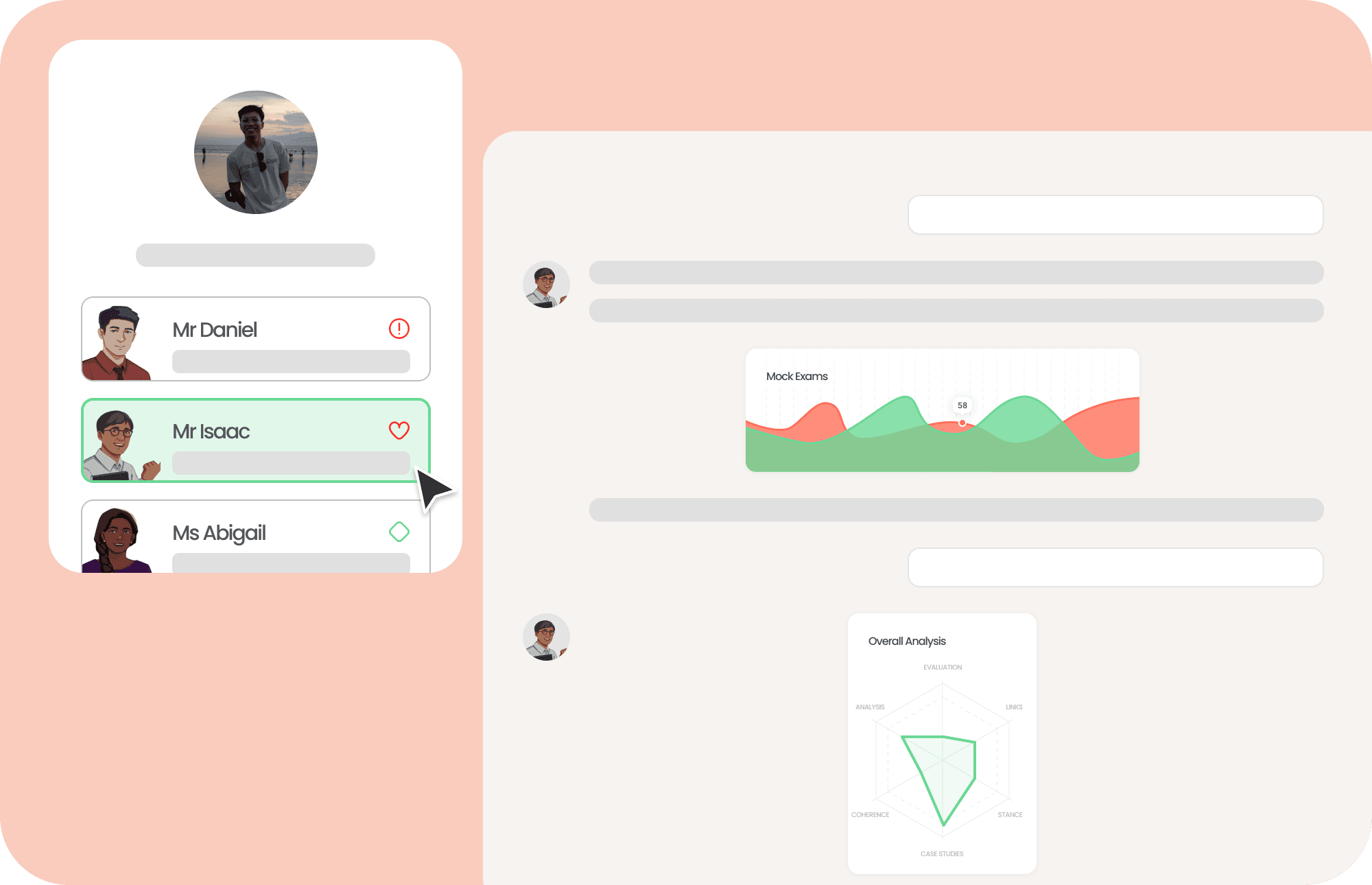 Teacher insights and analytics dashboard