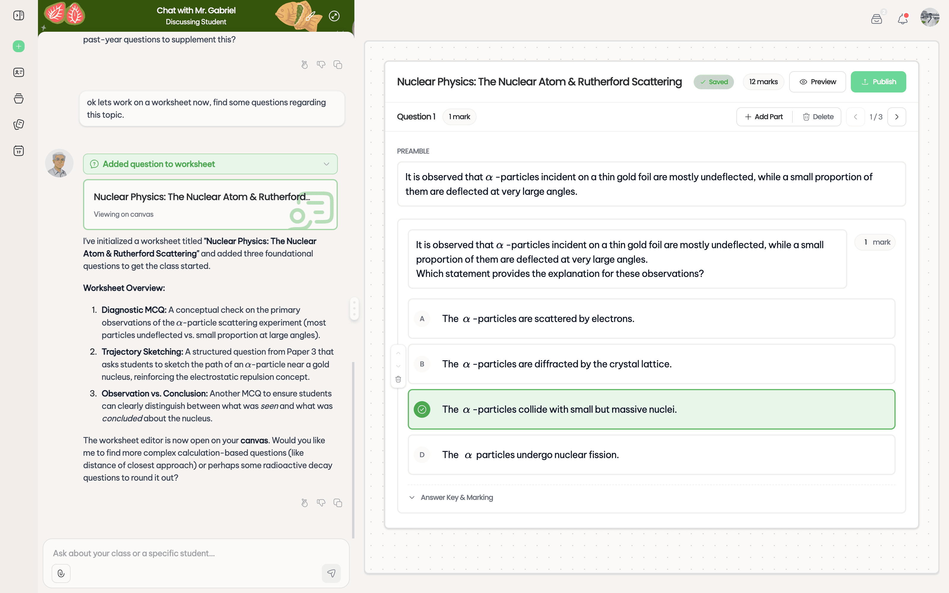 Worksheet builder and editor